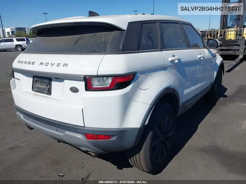 2017 Land Rover Range Rover Evoque Se/Se Premium VIN: SALVP2BG4HH215491 Lot: 45552111