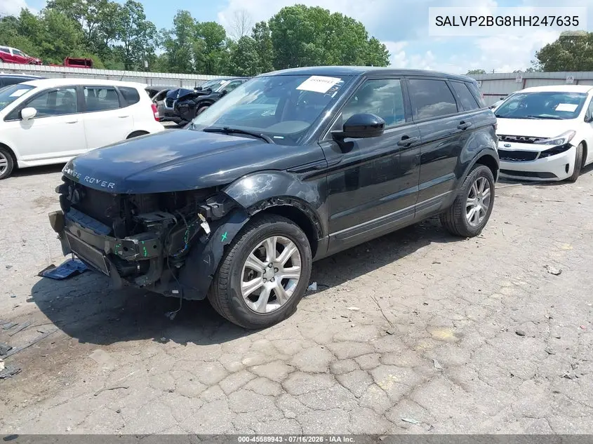 2017 Land Rover Range Rover Evoque Se/Se Premium VIN: SALVP2BG8HH247635 Lot: 45589943