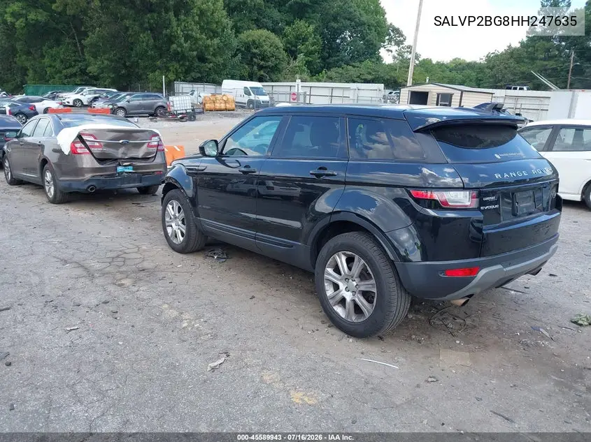 2017 Land Rover Range Rover Evoque Se/Se Premium VIN: SALVP2BG8HH247635 Lot: 45589943