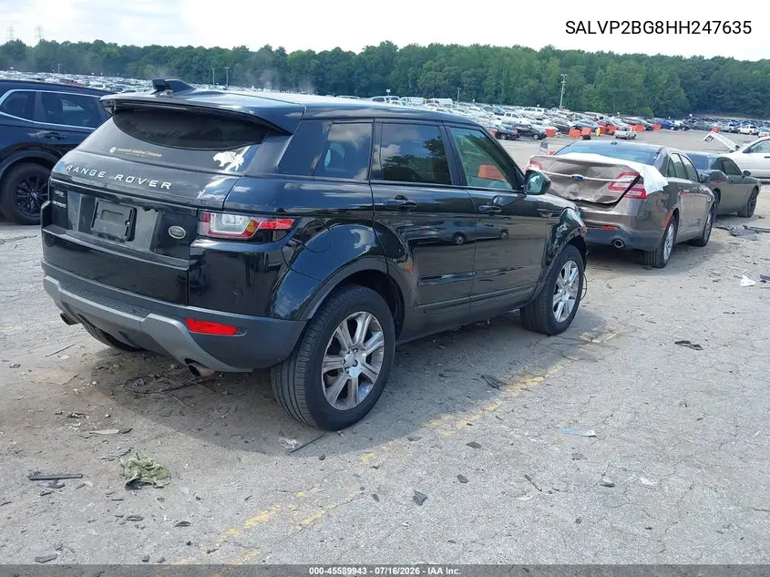 2017 Land Rover Range Rover Evoque Se/Se Premium VIN: SALVP2BG8HH247635 Lot: 45589943