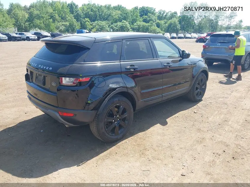 2018 Land Rover Range Rover Evoque Se/Se Premium VIN: SALVP2RX9JH270871 Lot: 45319315