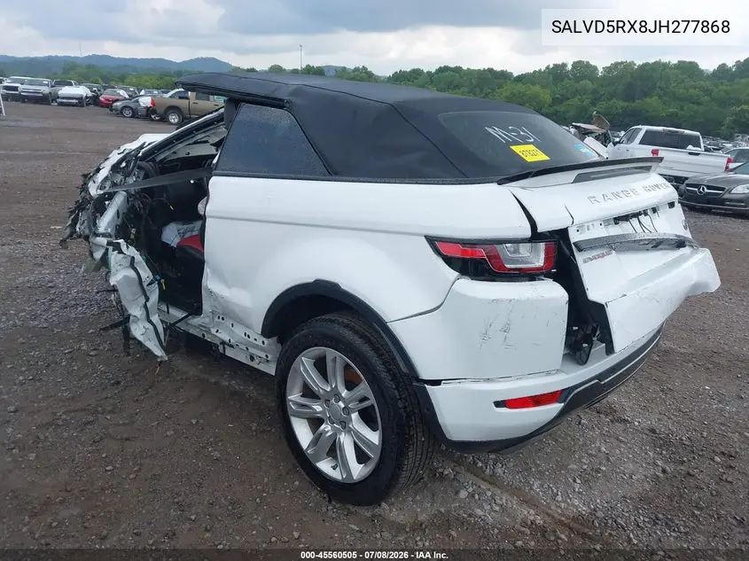 2018 Land Rover Range Rover Evoque Hse Dynamic VIN: SALVD5RX8JH277868 Lot: 45560505