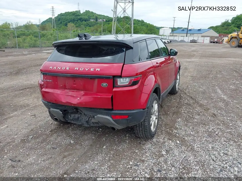 2019 Land Rover Range Rover Evoque Se/Se Premium VIN: SALVP2RX7KH332852 Lot: 45156968