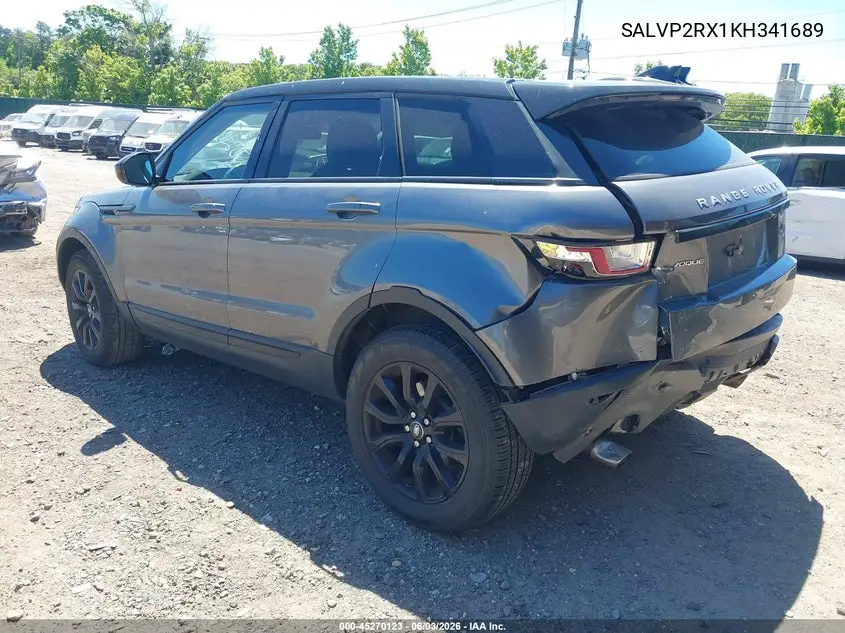 2019 Land Rover Range Rover Evoque Se/Se Premium VIN: SALVP2RX1KH341689 Lot: 45270123