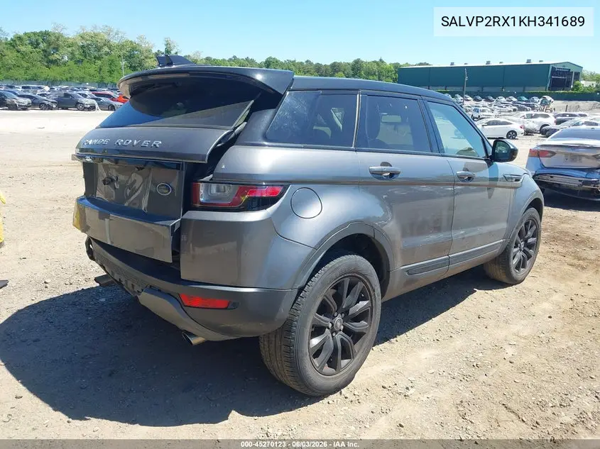 2019 Land Rover Range Rover Evoque Se/Se Premium VIN: SALVP2RX1KH341689 Lot: 45270123