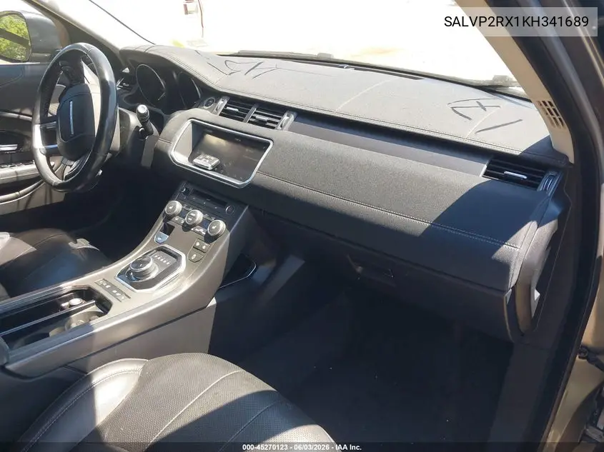 2019 Land Rover Range Rover Evoque Se/Se Premium VIN: SALVP2RX1KH341689 Lot: 45270123