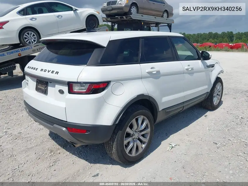 2019 Land Rover Range Rover Evoque Se/Se Premium VIN: SALVP2RX9KH340256 Lot: 45485193