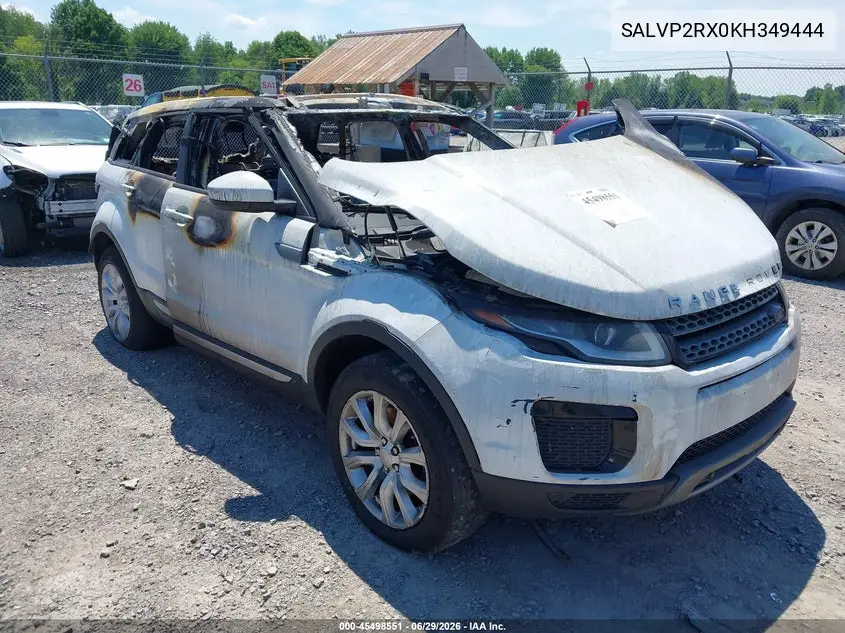 2019 Land Rover Range Rover Evoque Se/Se Premium VIN: SALVP2RX0KH349444 Lot: 45498551