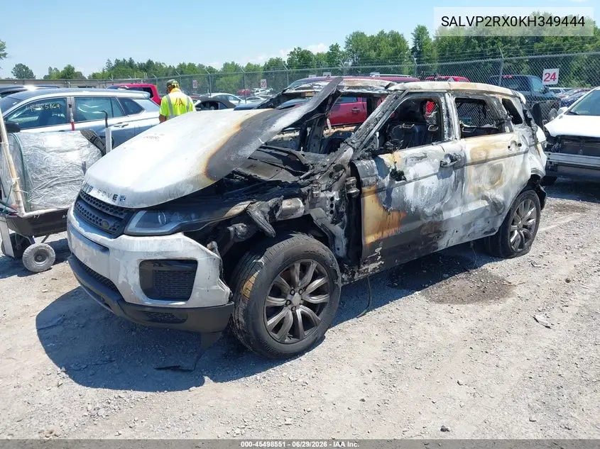 2019 Land Rover Range Rover Evoque Se/Se Premium VIN: SALVP2RX0KH349444 Lot: 45498551