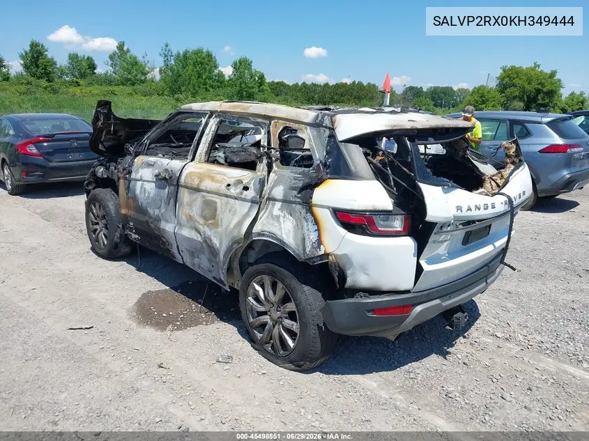 2019 Land Rover Range Rover Evoque Se/Se Premium VIN: SALVP2RX0KH349444 Lot: 45498551