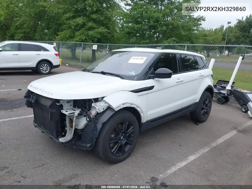 2019 Land Rover Range Rover Evoque Se/Se Premium VIN: SALVP2RX2KH329860 Lot: 45566406