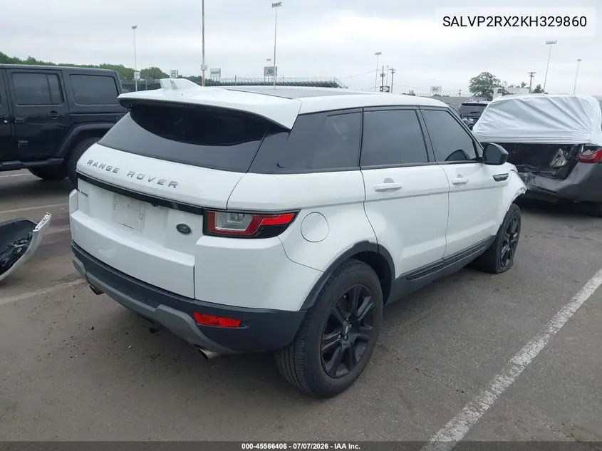2019 Land Rover Range Rover Evoque Se/Se Premium VIN: SALVP2RX2KH329860 Lot: 45566406