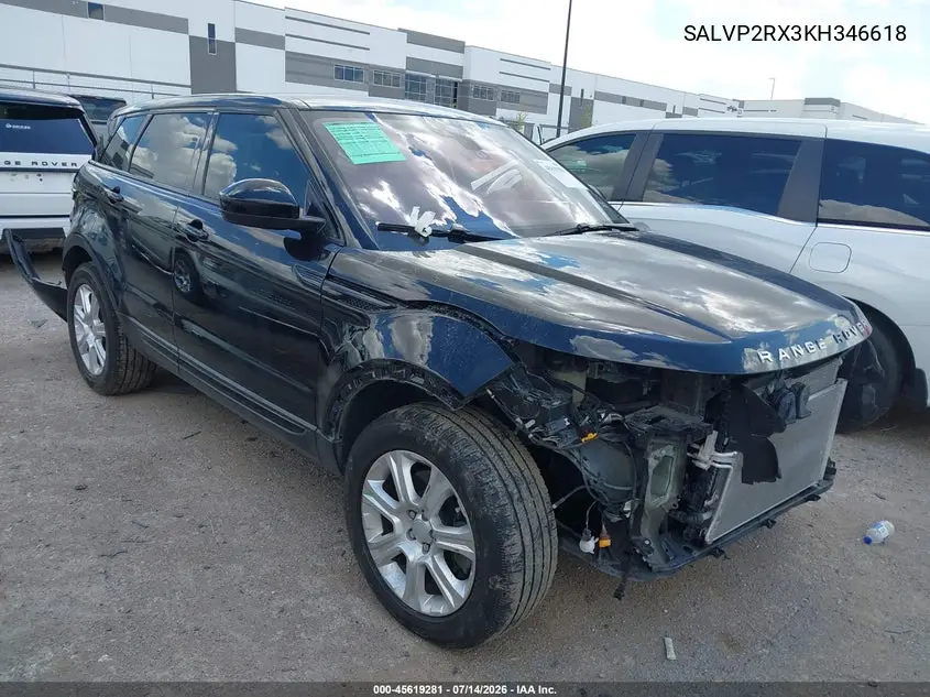 2019 Land Rover Range Rover Evoque Se/Se Premium VIN: SALVP2RX3KH346618 Lot: 45619281