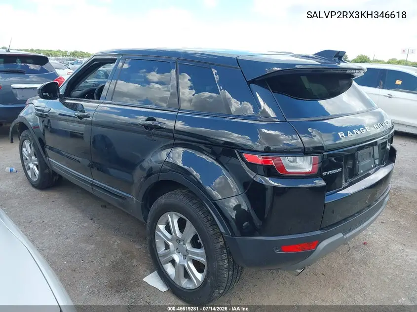 2019 Land Rover Range Rover Evoque Se/Se Premium VIN: SALVP2RX3KH346618 Lot: 45619281