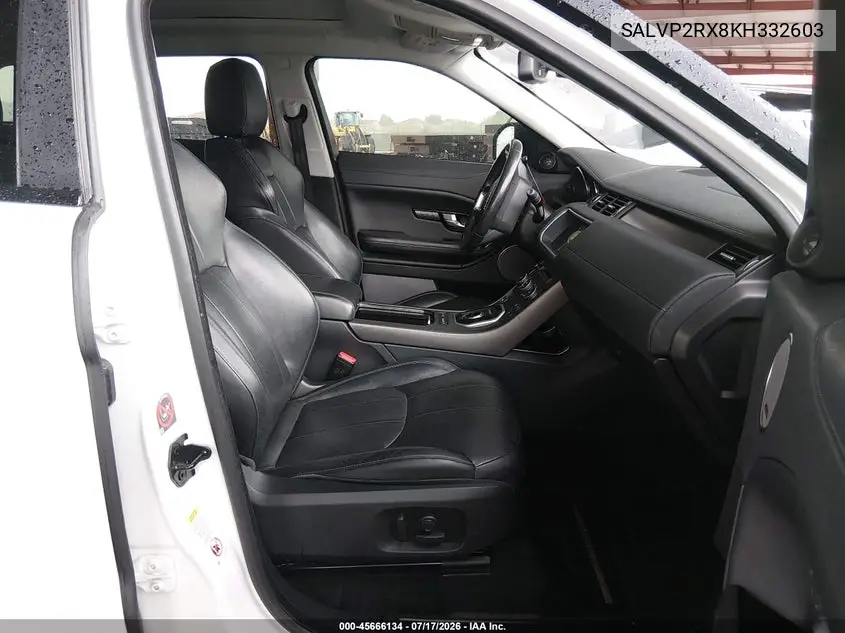 2019 Land Rover Range Rover Evoque Se/Se Premium VIN: SALVP2RX8KH332603 Lot: 45666134