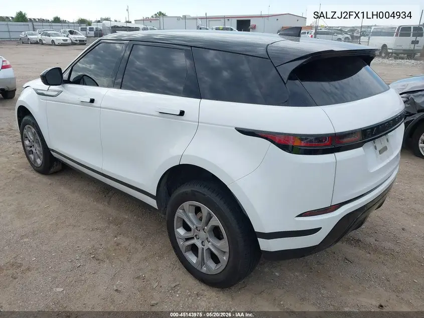 2020 Land Rover Range Rover Evoque S VIN: SALZJ2FX1LH004934 Lot: 45143975