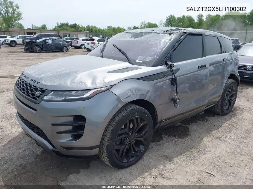 2020 Land Rover Range Rover Evoque R-Dynamic S VIN: SALZT2GX5LH100302 Lot: 45191244