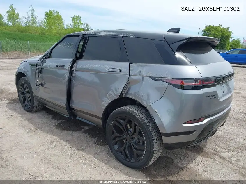 2020 Land Rover Range Rover Evoque R-Dynamic S VIN: SALZT2GX5LH100302 Lot: 45191244