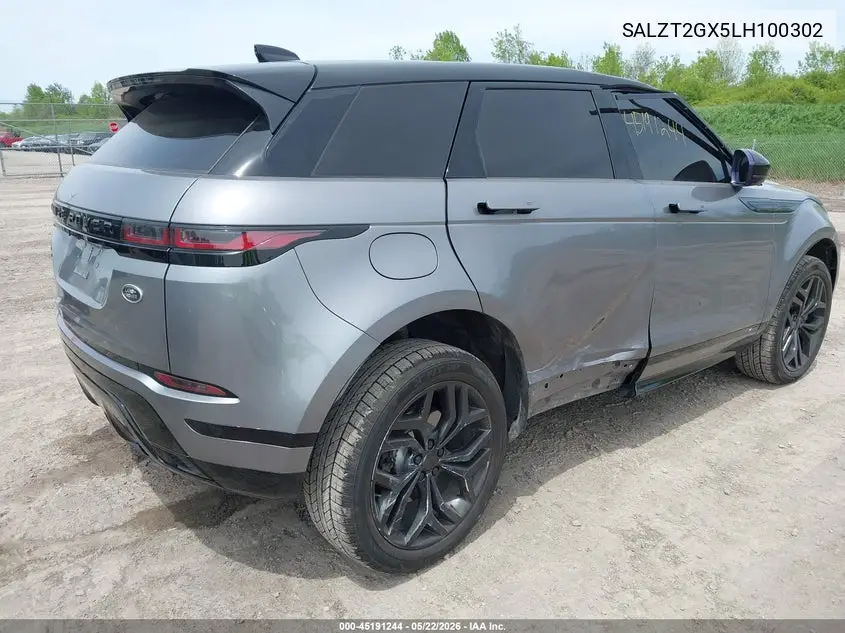 2020 Land Rover Range Rover Evoque R-Dynamic S VIN: SALZT2GX5LH100302 Lot: 45191244