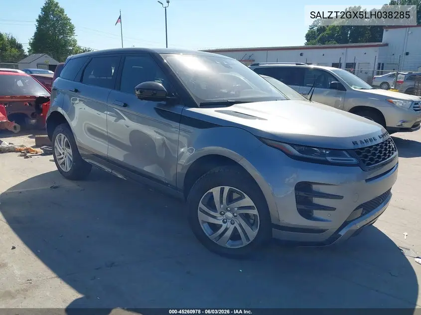 2020 Land Rover Range Rover Evoque R-Dynamic S VIN: SALZT2GX5LH038285 Lot: 45260978