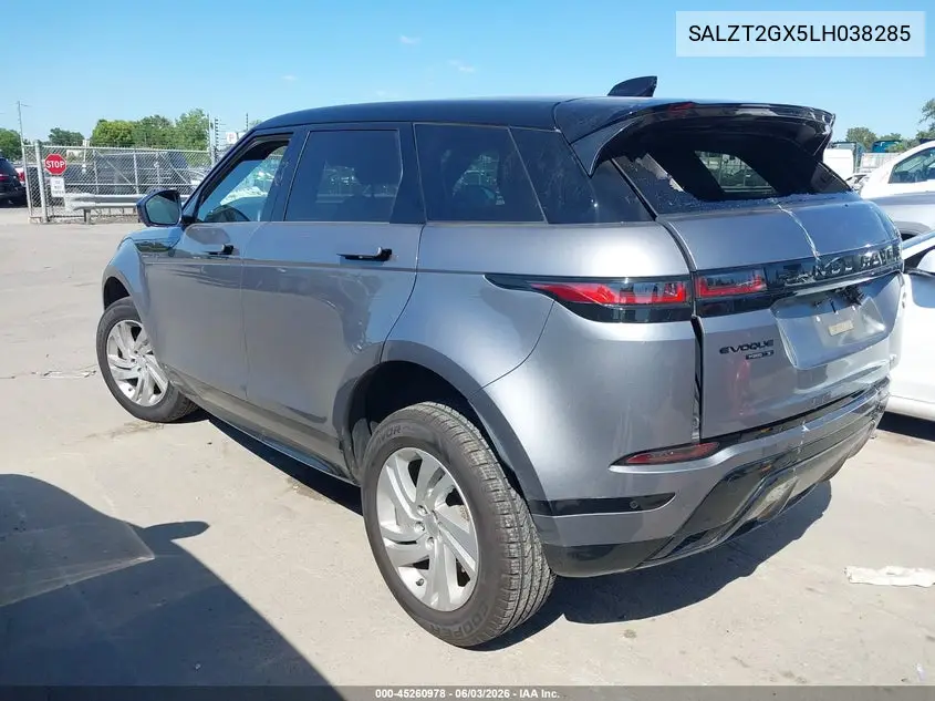 2020 Land Rover Range Rover Evoque R-Dynamic S VIN: SALZT2GX5LH038285 Lot: 45260978