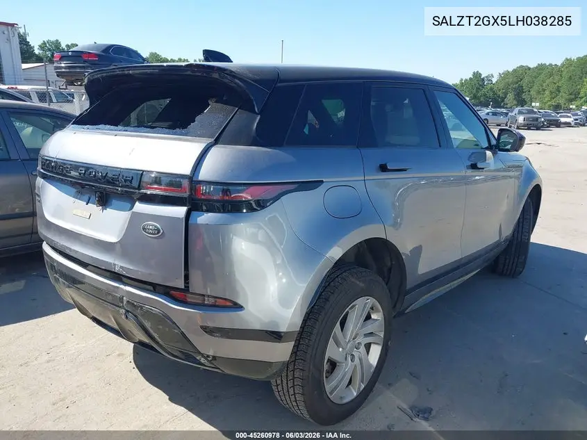 2020 Land Rover Range Rover Evoque R-Dynamic S VIN: SALZT2GX5LH038285 Lot: 45260978