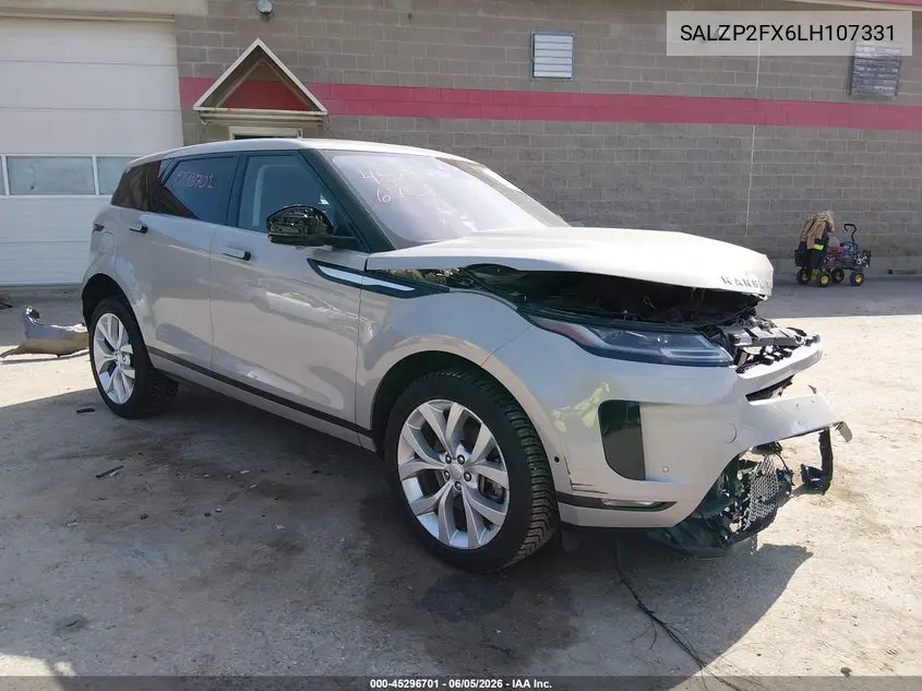 2020 Land Rover Range Rover Evoque Se VIN: SALZP2FX6LH107331 Lot: 45296701