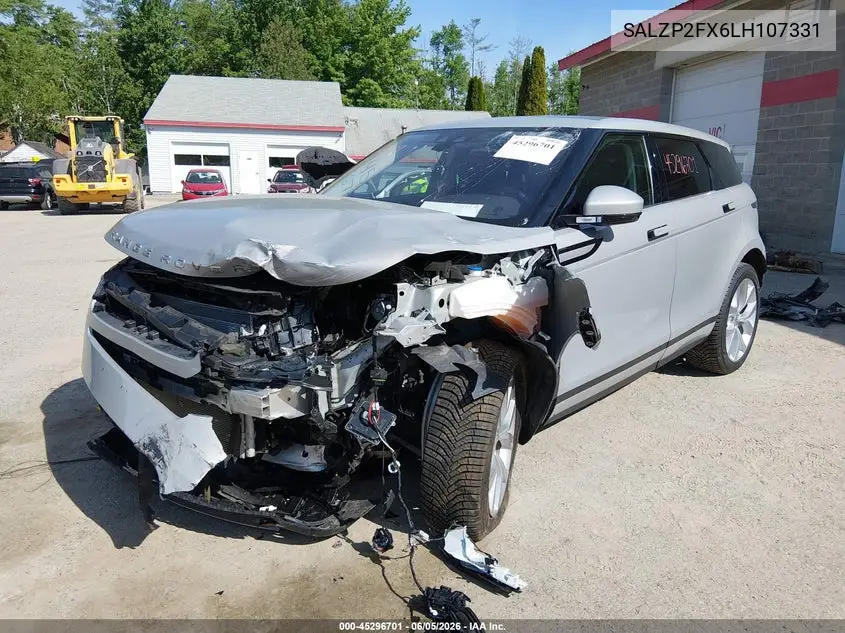 2020 Land Rover Range Rover Evoque Se VIN: SALZP2FX6LH107331 Lot: 45296701
