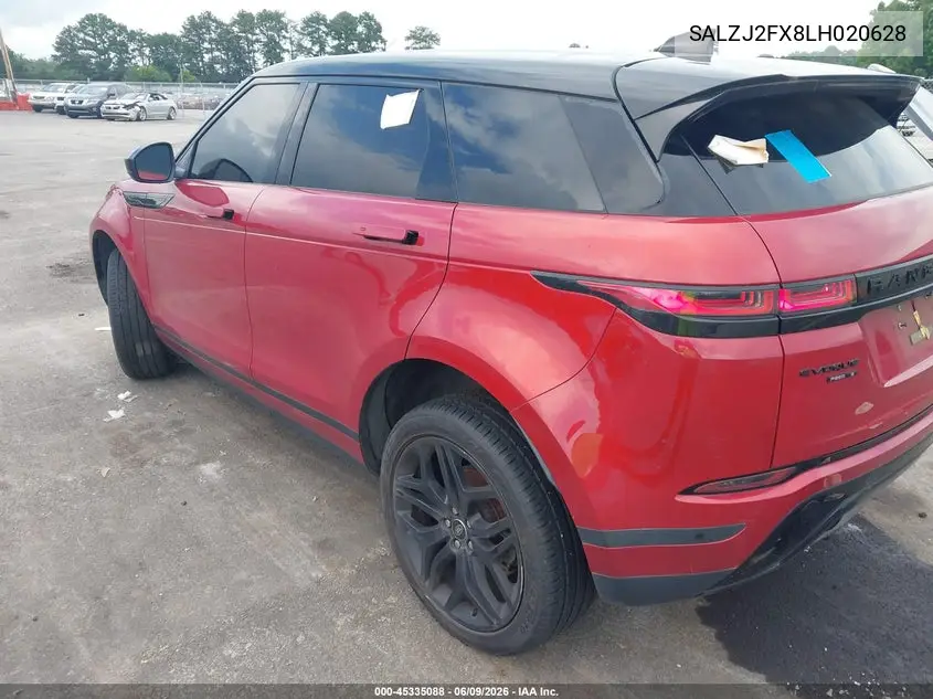 2020 Land Rover Range Rover Evoque S VIN: SALZJ2FX8LH020628 Lot: 45335088