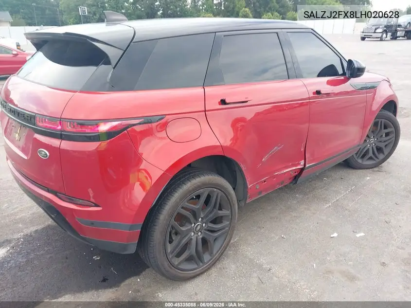 2020 Land Rover Range Rover Evoque S VIN: SALZJ2FX8LH020628 Lot: 45335088
