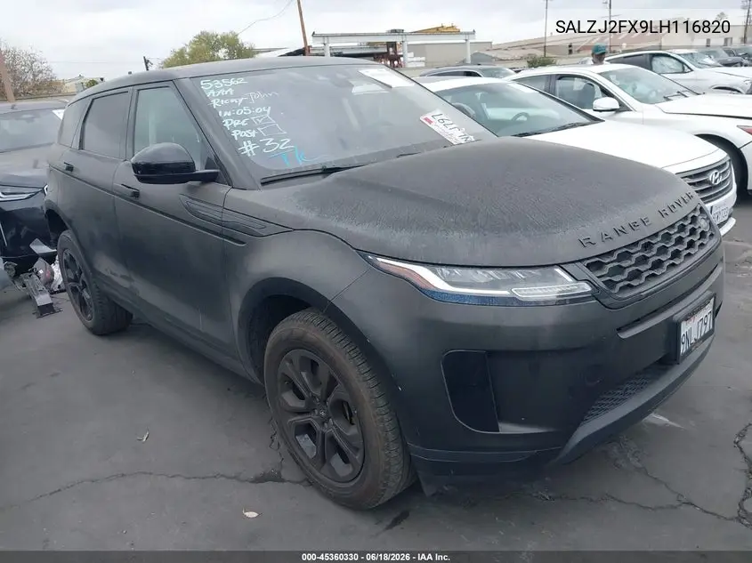 2020 Land Rover Range Rover Evoque S VIN: SALZJ2FX9LH116820 Lot: 45360330