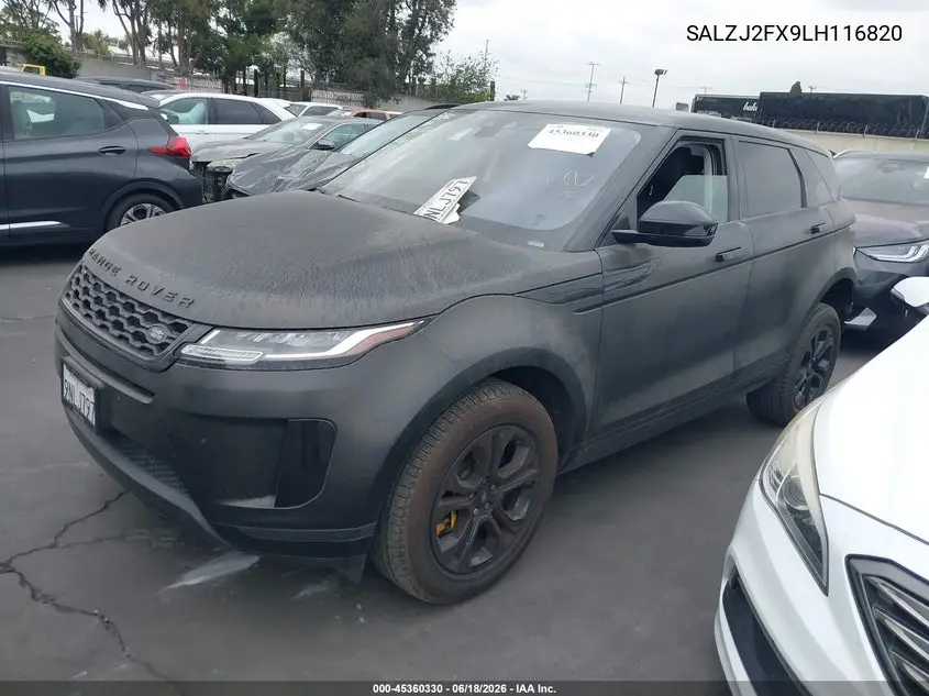 2020 Land Rover Range Rover Evoque S VIN: SALZJ2FX9LH116820 Lot: 45360330