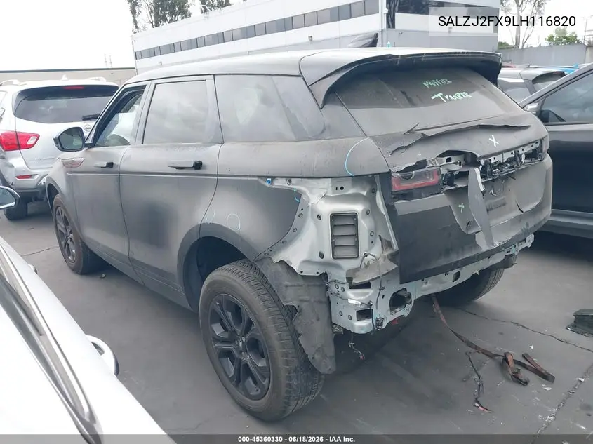 2020 Land Rover Range Rover Evoque S VIN: SALZJ2FX9LH116820 Lot: 45360330