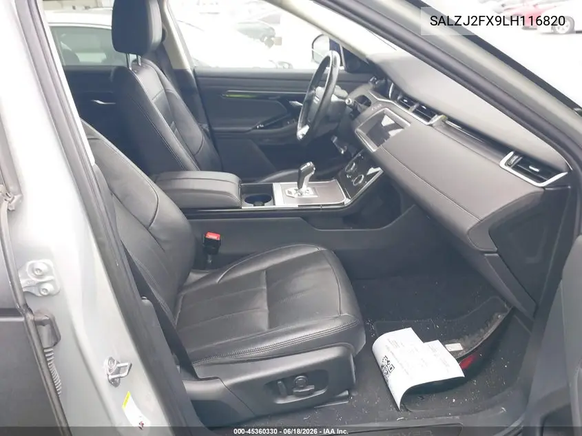 2020 Land Rover Range Rover Evoque S VIN: SALZJ2FX9LH116820 Lot: 45360330