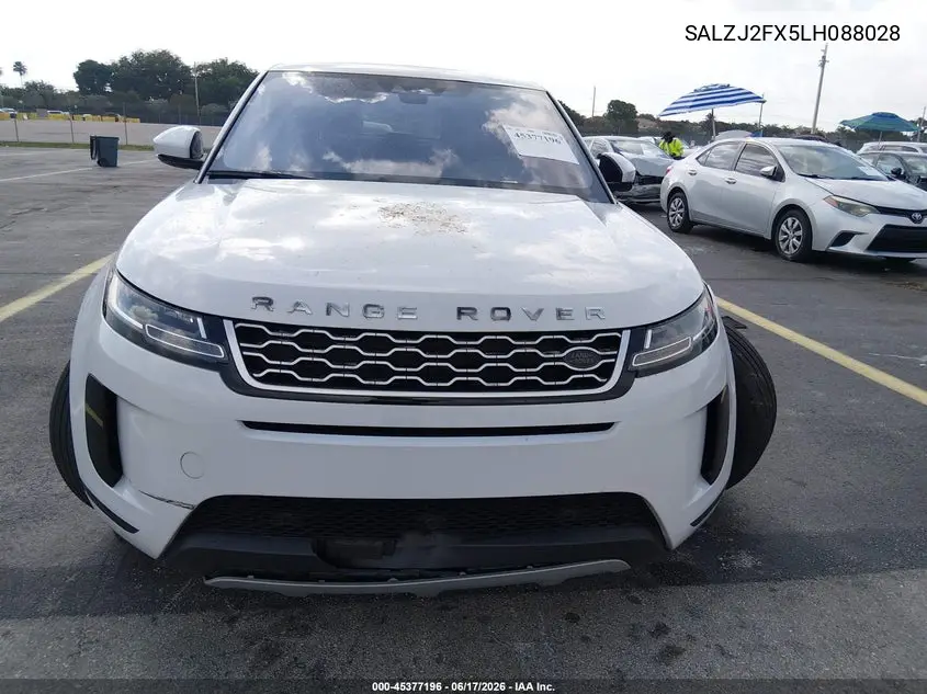 2020 Land Rover Range Rover Evoque S VIN: SALZJ2FX5LH088028 Lot: 45377196
