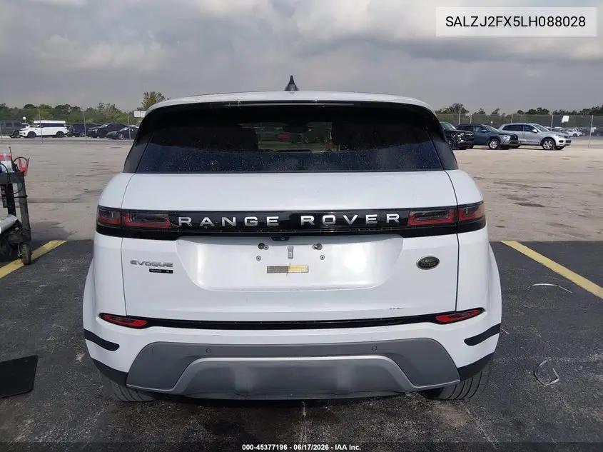 2020 Land Rover Range Rover Evoque S VIN: SALZJ2FX5LH088028 Lot: 45377196