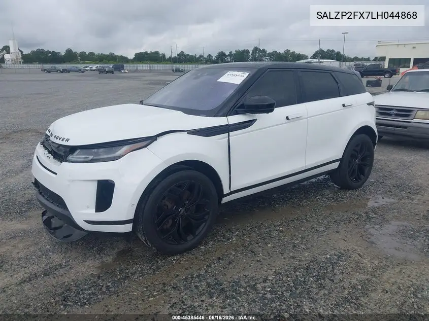 2020 Land Rover Range Rover Evoque Se VIN: SALZP2FX7LH044868 Lot: 45385446