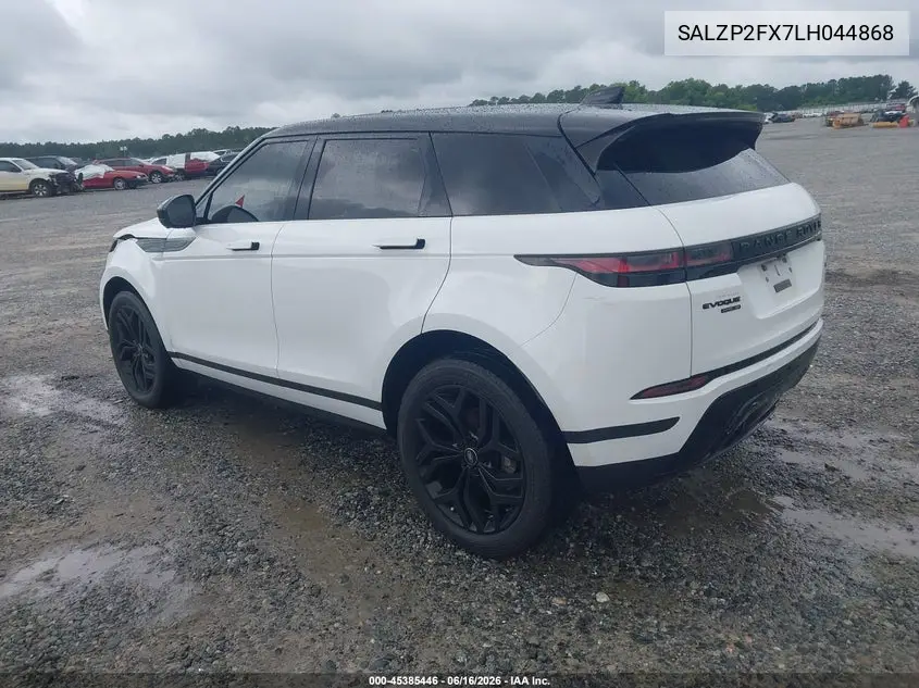 2020 Land Rover Range Rover Evoque Se VIN: SALZP2FX7LH044868 Lot: 45385446