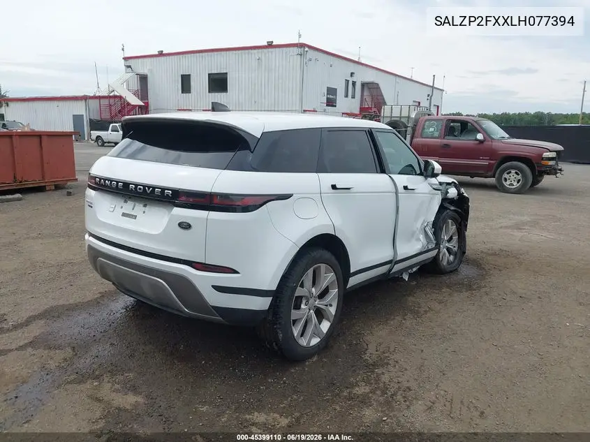2020 Land Rover Range Rover Evoque Se VIN: SALZP2FXXLH077394 Lot: 45399110