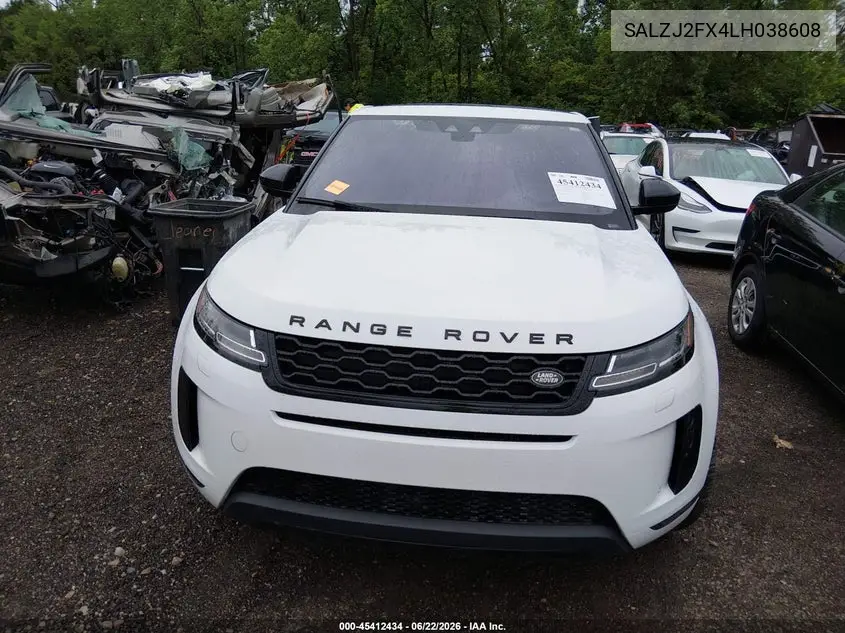 2020 Land Rover Range Rover Evoque S VIN: SALZJ2FX4LH038608 Lot: 45412434