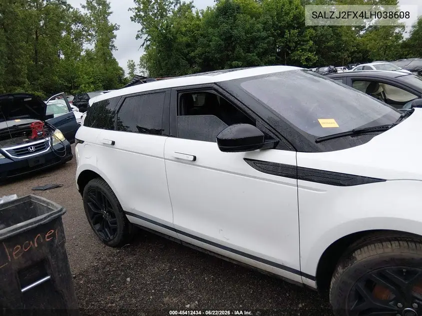 2020 Land Rover Range Rover Evoque S VIN: SALZJ2FX4LH038608 Lot: 45412434