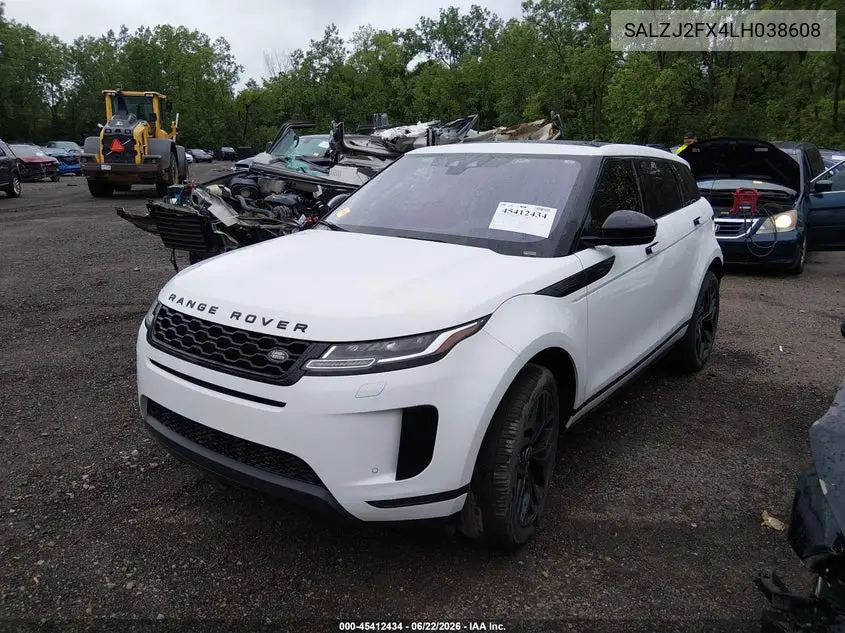 2020 Land Rover Range Rover Evoque S VIN: SALZJ2FX4LH038608 Lot: 45412434