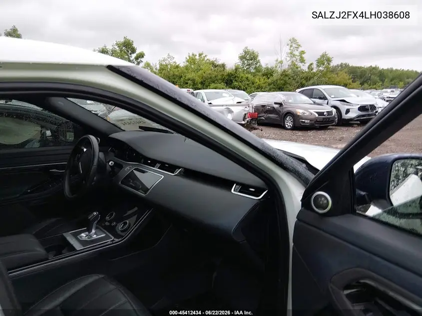 2020 Land Rover Range Rover Evoque S VIN: SALZJ2FX4LH038608 Lot: 45412434