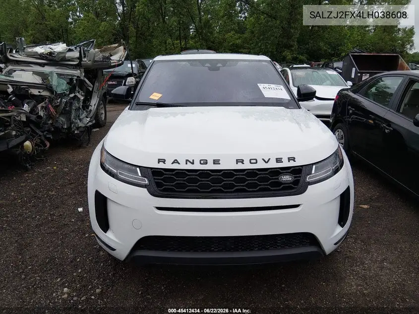 2020 Land Rover Range Rover Evoque S VIN: SALZJ2FX4LH038608 Lot: 45412434