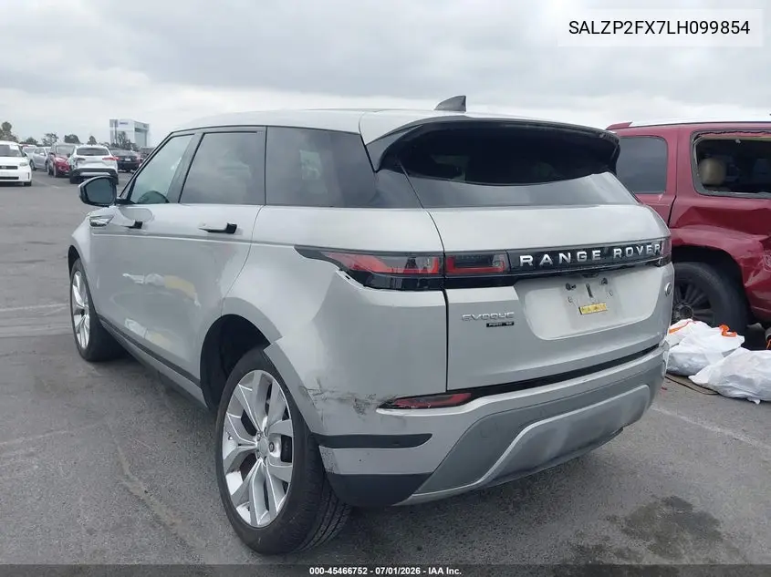 2020 Land Rover Range Rover Evoque Se VIN: SALZP2FX7LH099854 Lot: 45466752