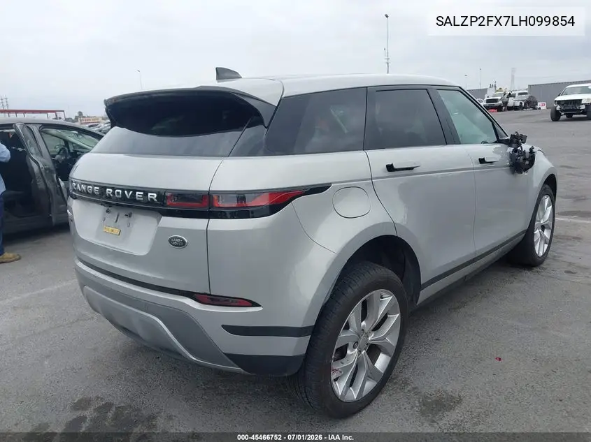 2020 Land Rover Range Rover Evoque Se VIN: SALZP2FX7LH099854 Lot: 45466752