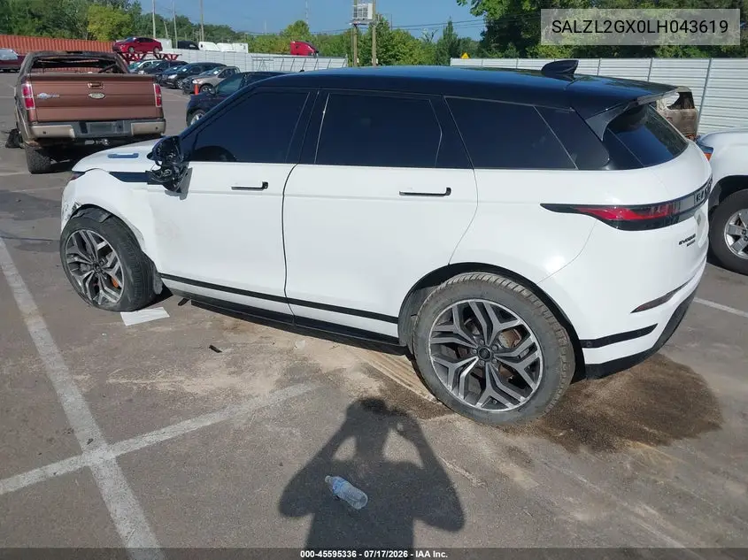 2020 Land Rover Range Rover Evoque R-Dynamic Se VIN: SALZL2GX0LH043619 Lot: 45595336