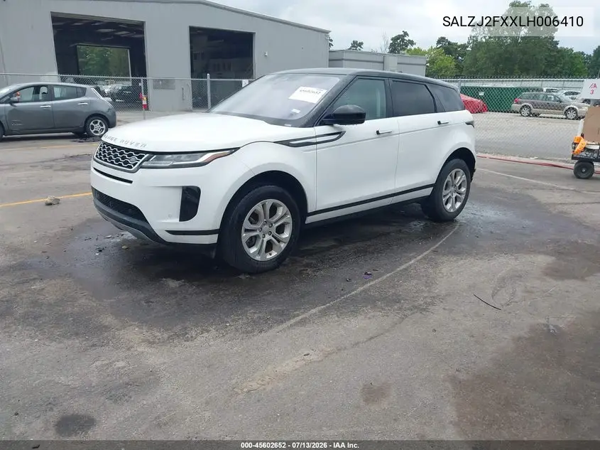 2020 Land Rover Range Rover Evoque S VIN: SALZJ2FXXLH006410 Lot: 45602652