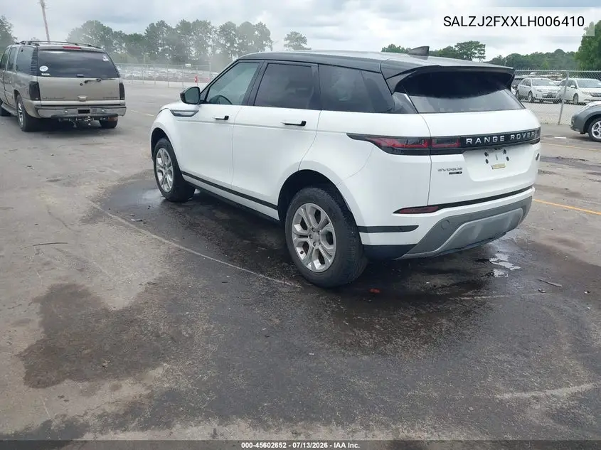 2020 Land Rover Range Rover Evoque S VIN: SALZJ2FXXLH006410 Lot: 45602652