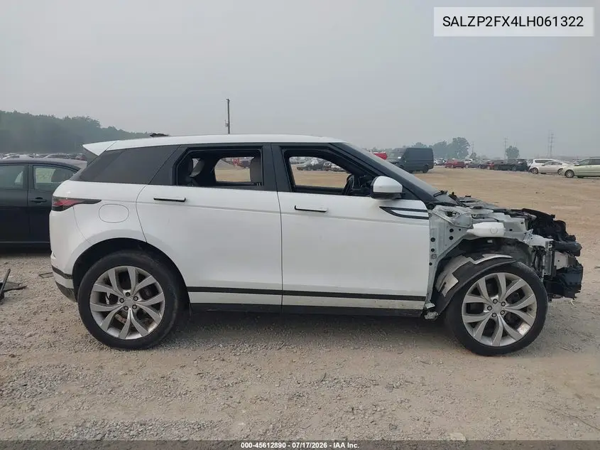 2020 Land Rover Range Rover Evoque Se VIN: SALZP2FX4LH061322 Lot: 45612890